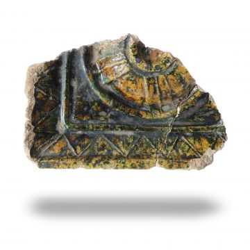 Grafika: Fragments of a tile with a rosette design – M.Cz.m.p.I 298a